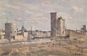Jean Baptiste Camille  Corot La Rochelle (mk11) oil painting on canvas